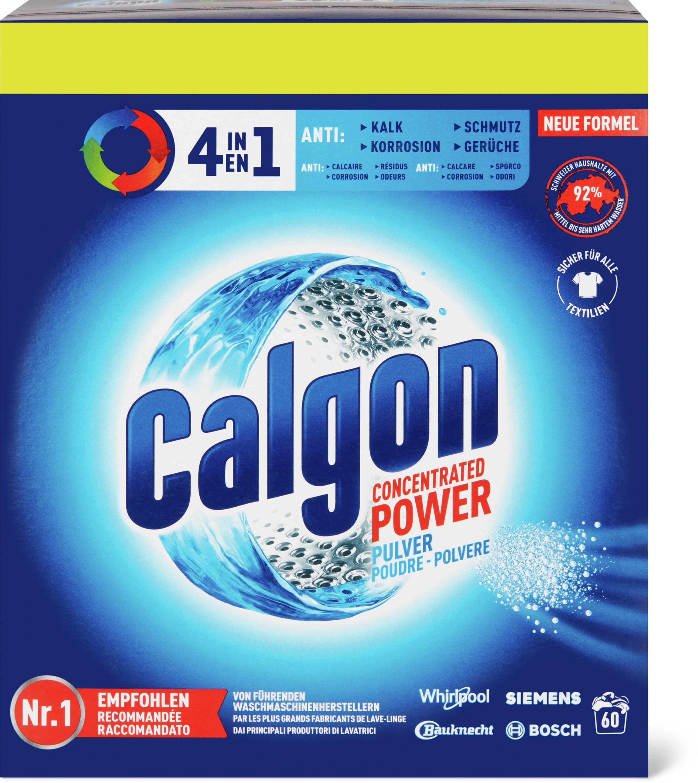 Calgon Wasserenthärter Pulver 60 Waschgänge 1.5kg